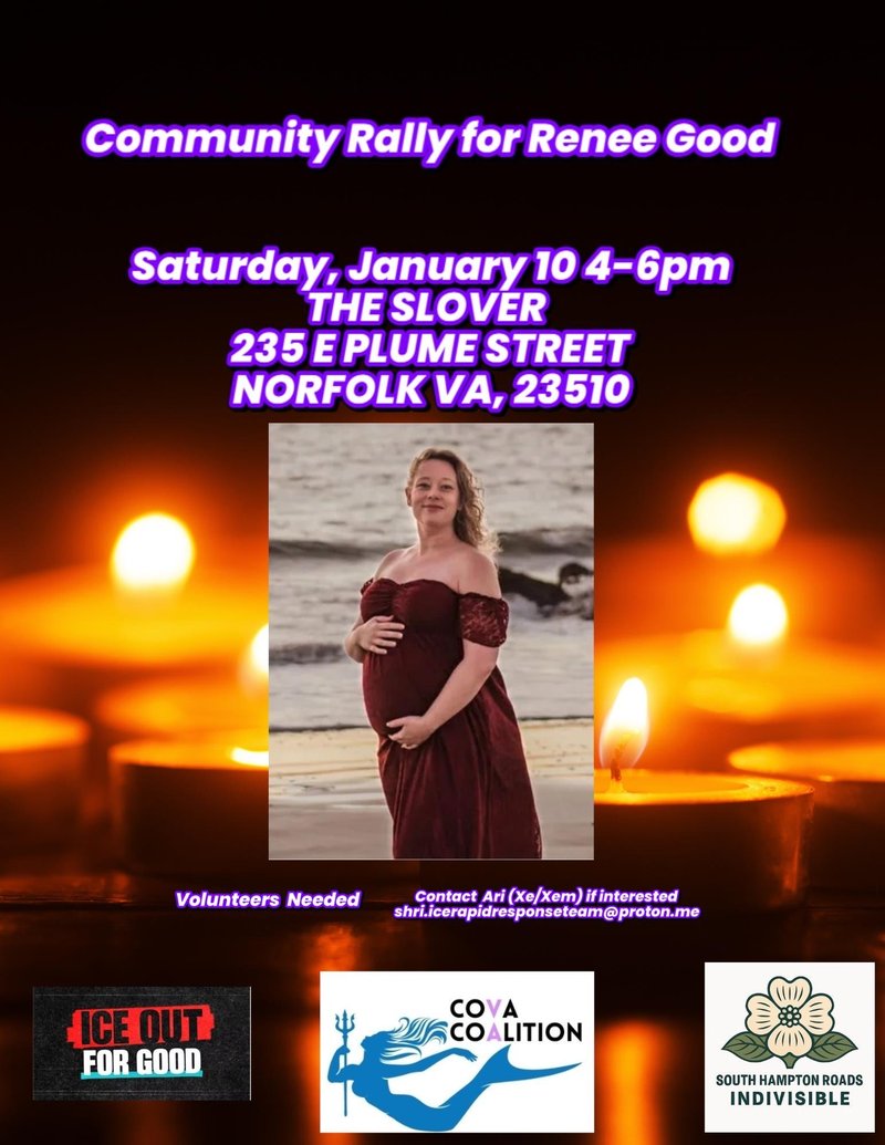Poster for Community Rally for Renee Good