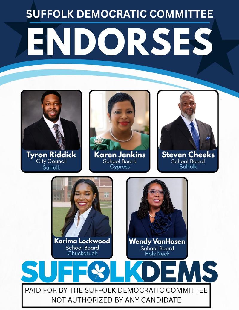 Photos of endorsed candidates